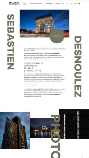 Site du photographe Sebastien Desnoulez - Accueil