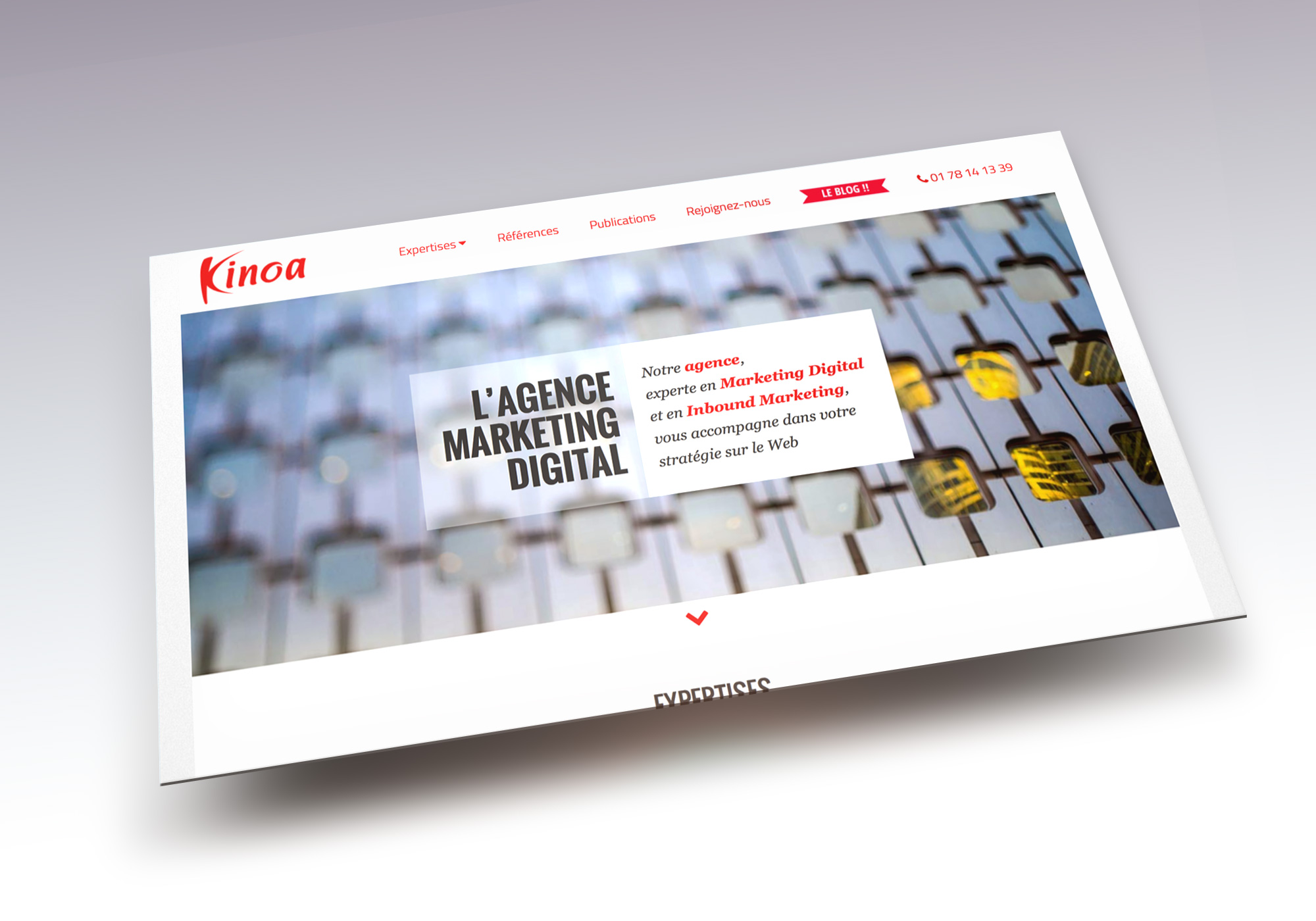 Refonte site agence digitale - Kinoa